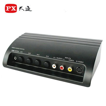 PX大通4進1出AV+S訊號切換器