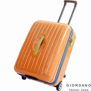 GIORDANO 佐丹奴 24吋 自彈式輔助輪旅行箱(橘)