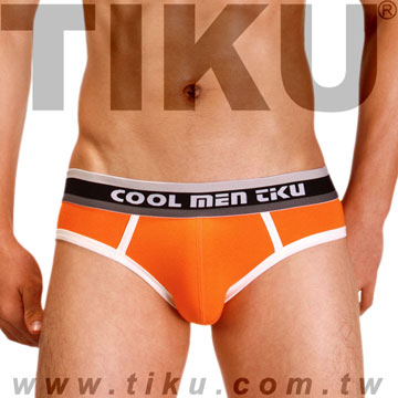 TIKU 梯酷 ~ 陽光男孩 95%棉質三角男內褲 -橘 (OC1227)