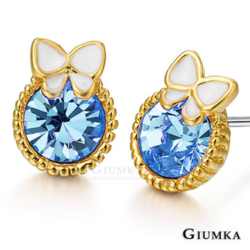 【GIUMKA】金色優雅氣息耳環 (藍色) MF602-3