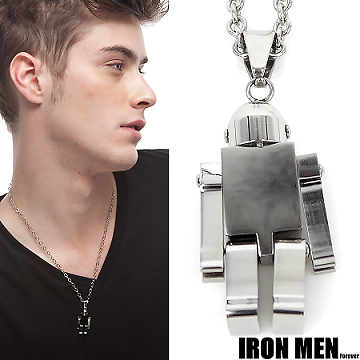 【Iron Men】德意志鋼鐵人˙機器人珠寶白鋼項鍊(銀系)