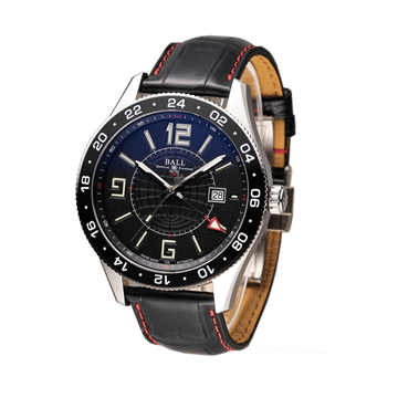 BALL 波爾 Engineer GMT兩地時間機械腕錶-黑 44mm