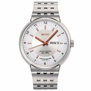 MIDO 美度 All Dial 1918 羅馬競技系列限量機械手錶-銀 M83404121
