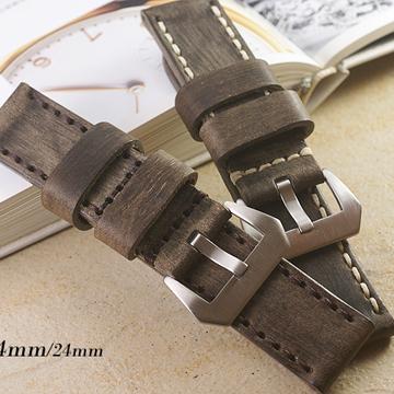 Panerai 沛納海.軍錶.運動錶 代用 手工限量復古款錶帶 ( 26mm.24mm )