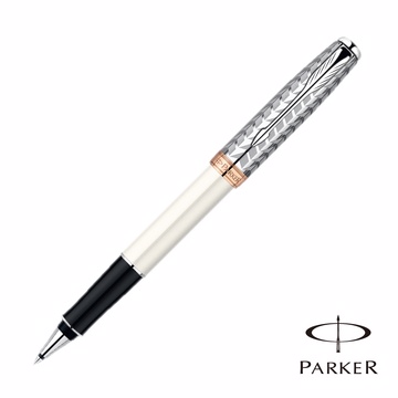 PARKER 派克 SONNET 商籟 高尚系列 羽絨白夾 鋼珠筆
