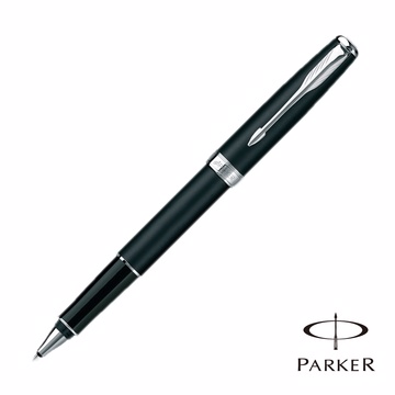 PARKER 派克 SONNET 商籟 原創系列 霧黑白夾 鋼珠筆