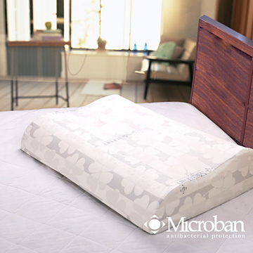 (Microban)抗菌波浪人體工學乳膠枕-1入