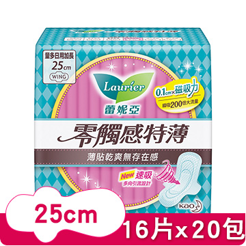 蕾妮亞 衛生棉 零觸感 量多日用加長型25cm(16片x20包)