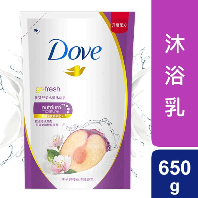 多芬舒柔水嫩沐浴乳補充包650g *6