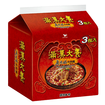 《滿漢大餐》麻辣鍋牛肉麵 (3袋/組)