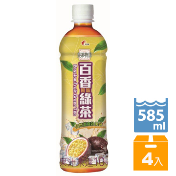《光泉》果茶物語-百香綠茶585ml(4入)