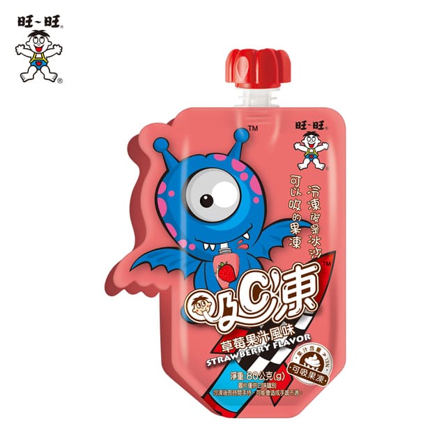 【旺旺】吸C凍可吸果凍(草莓果汁風味)-80gX6包/盒
