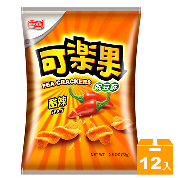 聯華 可樂果酷辣 72g(12包/箱)