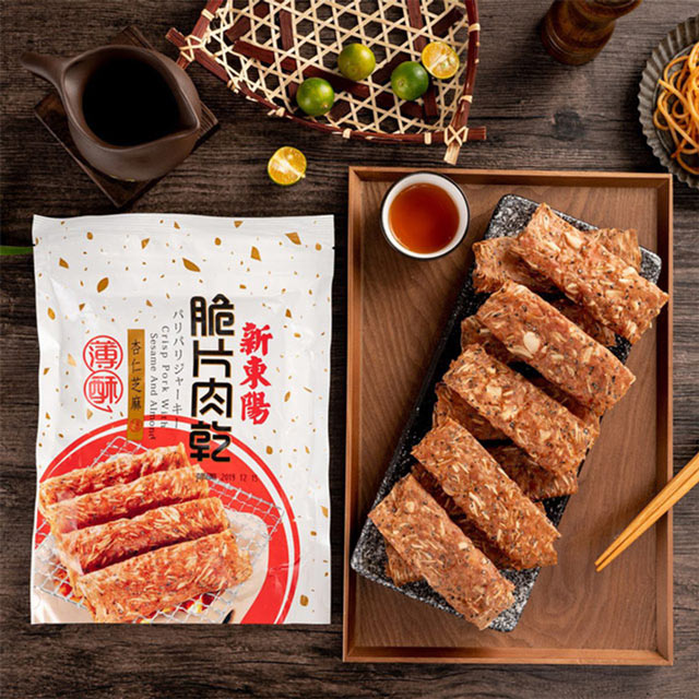 【新東陽】杏仁芝麻薄脆片肉乾75g x2包
