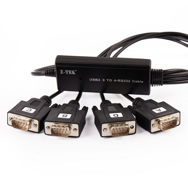 Z-TEK USB2.0 TO 4*RS232 Cable 1.5M (ZE552A) - PChome 24h購物