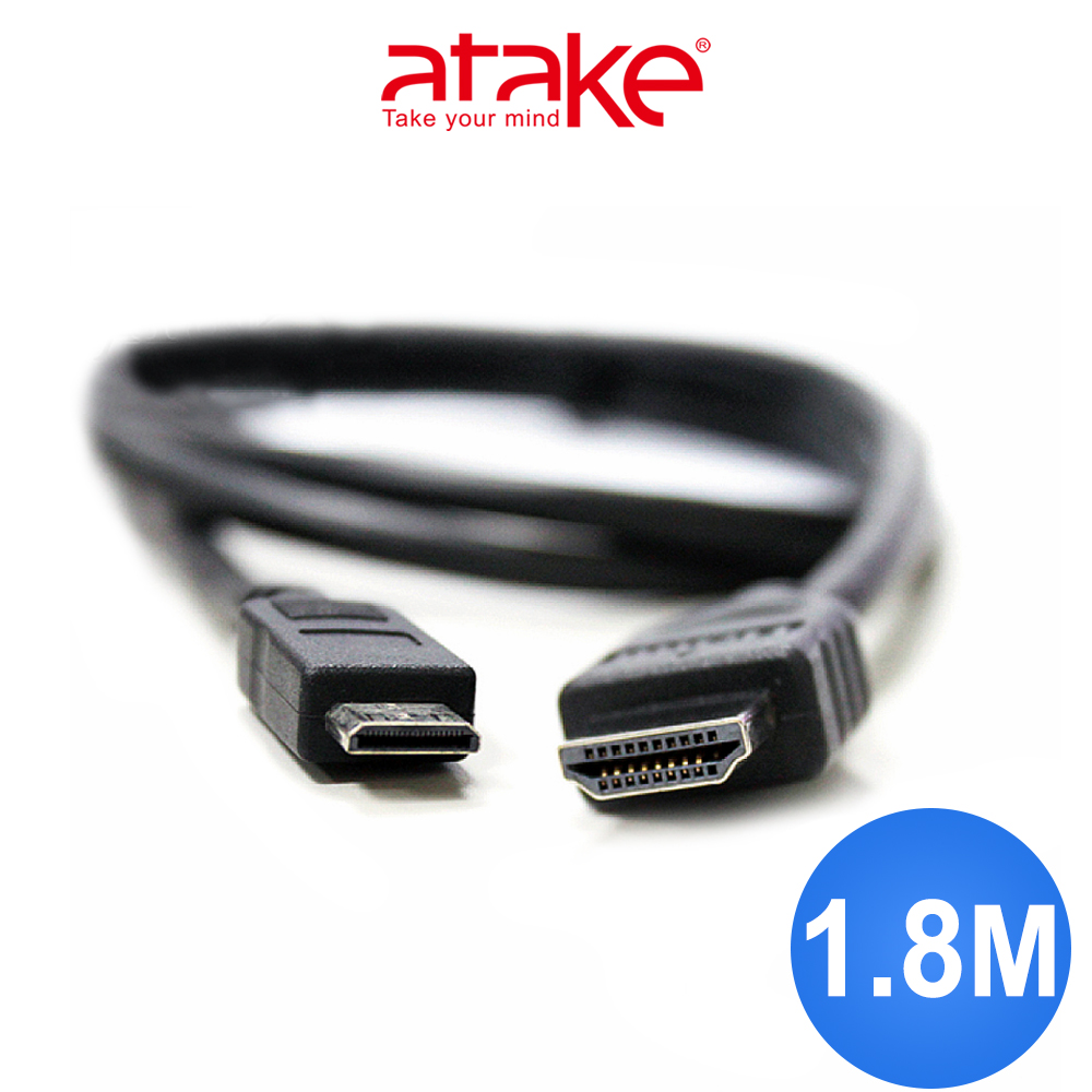 【ATake】HDMI 19Pin 對 Mini 19Pin 1.8米 高畫質影音傳輸線
