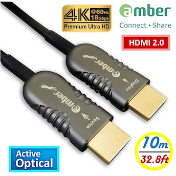 Premium 4K HDR HDMI 2.0 Active Optical Cable(AOC),A to A