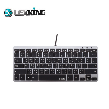 Lexking LKB-7128BL 極光鍵盤 電腦鍵盤 迷你打字鍵盤【迪特軍】
