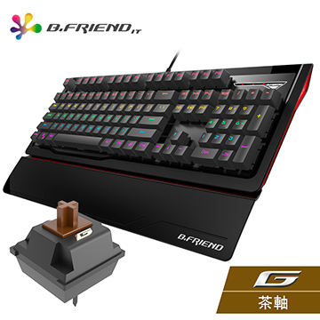 B.FRIEND MK1st (茶軸)多彩發光機械鍵盤
