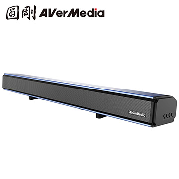 圓剛 GS333 戰神巴雷特60W藍芽電競SoundBar喇叭 金屬藍