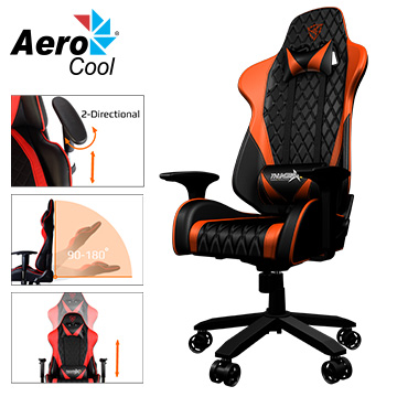 【迪特軍3C】【Aerocool】ThunderX3 電競賽車椅 TGC12-BR (黑紅) 電競椅 人體工學 遊戲椅