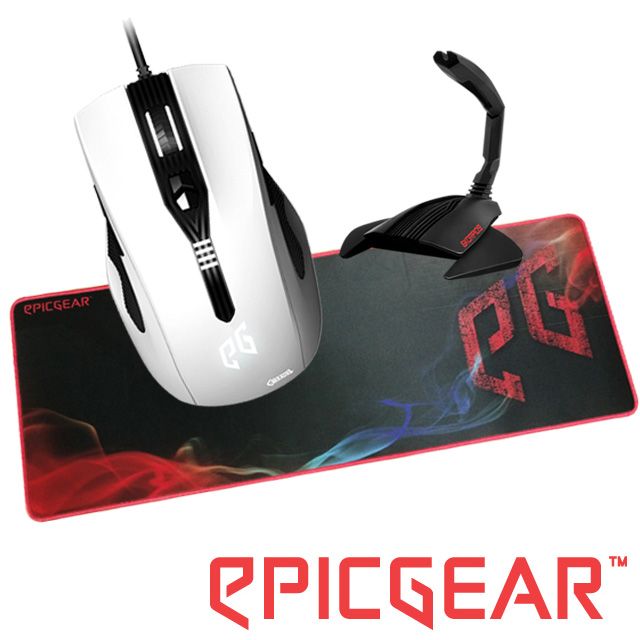 EPICGEAR 雷魔虎 電競滑鼠+陣魔蠍 線架+伏魔墊 長