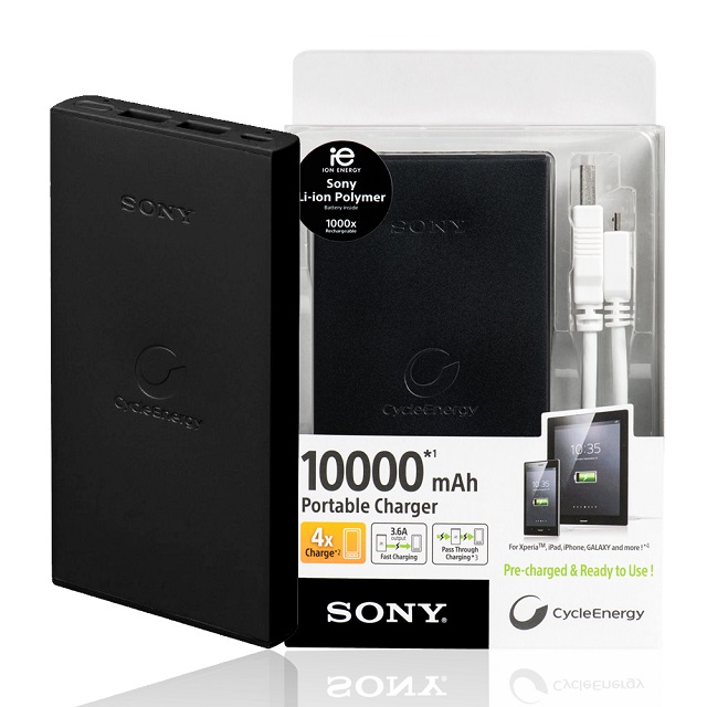 【配件王】現貨黑/銀 公司貨 SONY CP-F10M 外接行動電源 10000mAh CP-F10L