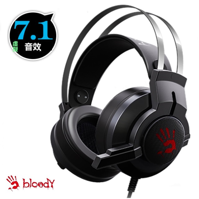 【A4雙飛燕】BLOODY G437炫光遊戲耳機 (7.1 虛擬聲道)