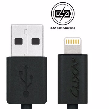 LUXA2 MFI蘋果認證高效能數據傳輸/充電線(黑)