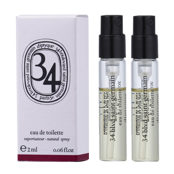 Diptyque 34號大道淡香水 34 Boulevard EDT 2ml 2入組