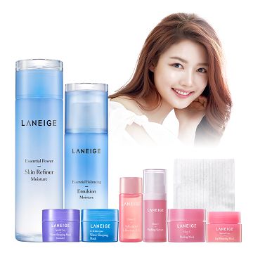 LANEIGE蘭芝 水循環保濕基礎煥顏透亮組(水潤)
