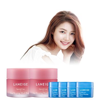 LANEIGE蘭芝 果漾甜心晚安唇膜彈潤組_甜莓