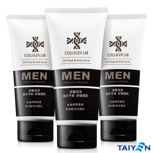 【台鹽TAIYEN】熱銷推薦 膠原美研系列 控油戰痘洗面乳 3入組(110g/支)