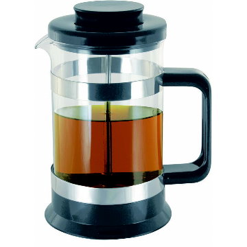 YUKAWA 加大款義式濾壓壺-黑色 800ml (T605-BK)