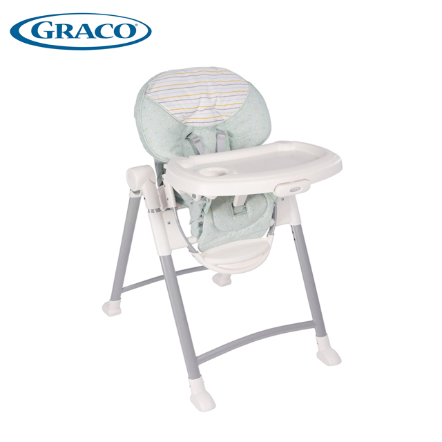 【GRACO】可調式高低餐椅 Contempo(條紋綠)