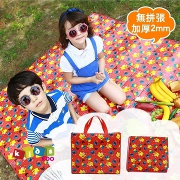 【Kids zoo】加厚款童趣造型野餐墊_讀書小熊