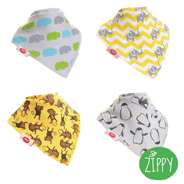 Zippy-幼兒時尚口水巾-四入組(SKU6204)