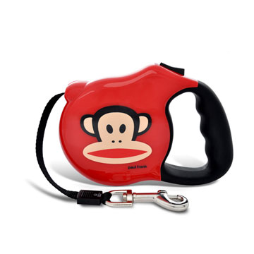 Paul Frank 伸縮牽繩經典大嘴猴 - 紅色S號