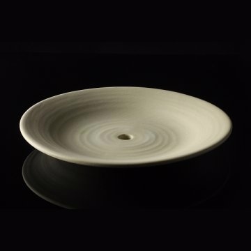 圓陶盤-中央鑽孔
