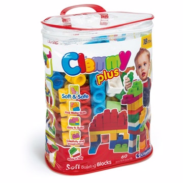 《Clemmy軟質積木》新60PCS幼兒軟質袋裝積木