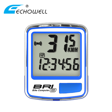 ECHOWELL BRI-8 多功能自行車有線碼錶 藍