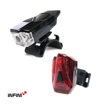 INFINI 前燈+後燈 燈組I-6160 / 城市綠洲(單車燈、LED自行車燈、車前燈、車尾燈、腳踏車燈)