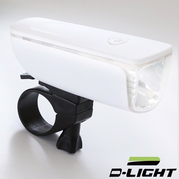 D-LIGHT 德規弧形反光鏡面0.5 Watt LED自行車前燈 (白)