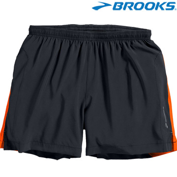 【BROOKS】男款夜光慢跑短褲 5吋 - 亮橘