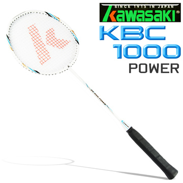 Kawasaki KBC1000 碳纖維超輕羽球拍(藍/白)