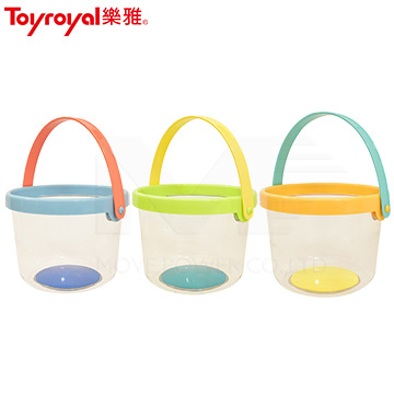 日本《樂雅 Toyroyal》繽紛系列-透明水桶