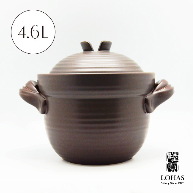 陸寶 和風雙層蓋陶鍋3號 4.6L