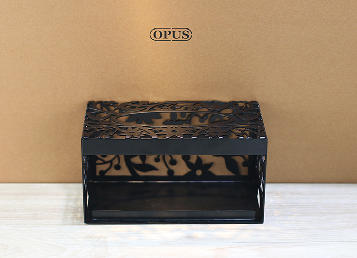 Promo [TAITRA] OPUS Metallic Crafts Facial Tissue Box Magpie on Trees