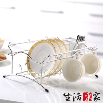 生活采家台灣製#304不鏽鋼六人份咖啡杯架#27131