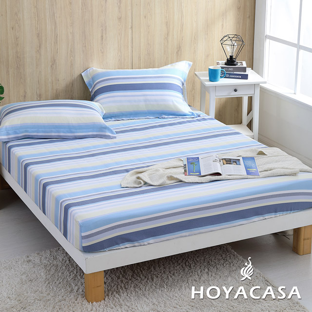 《HOYACASA拉克爾》雙人親膚極潤天絲床包枕套三件組